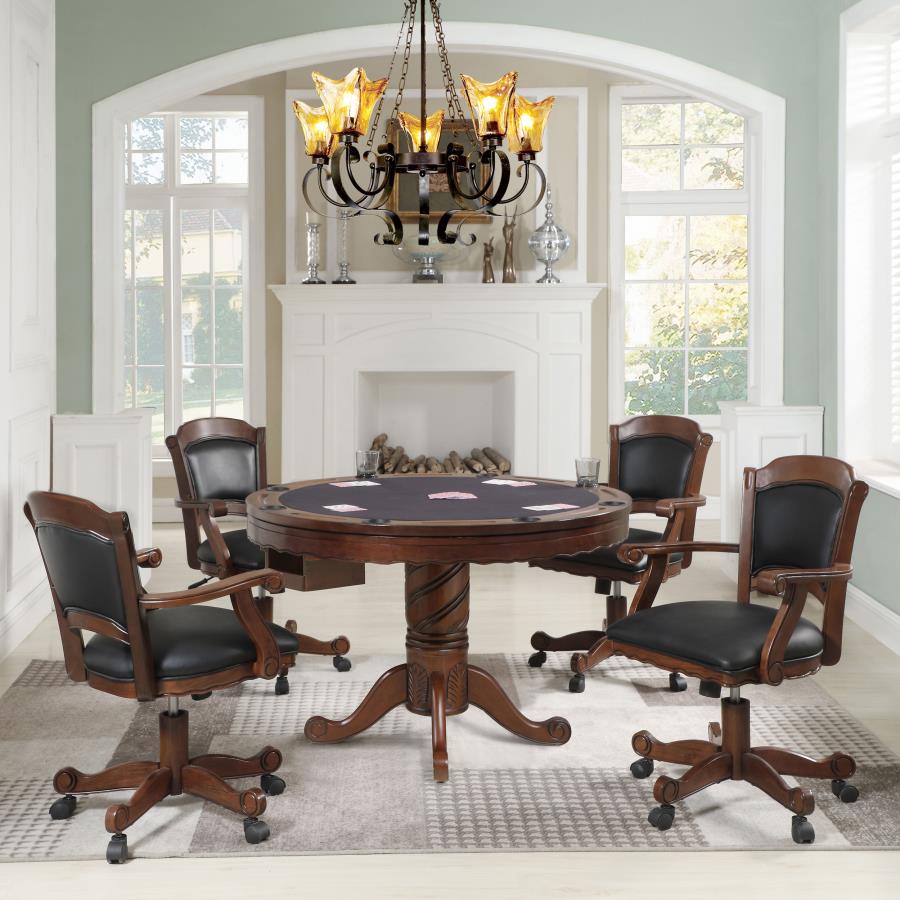 Tobacco 5-Piece Convertible Game & Dining Set