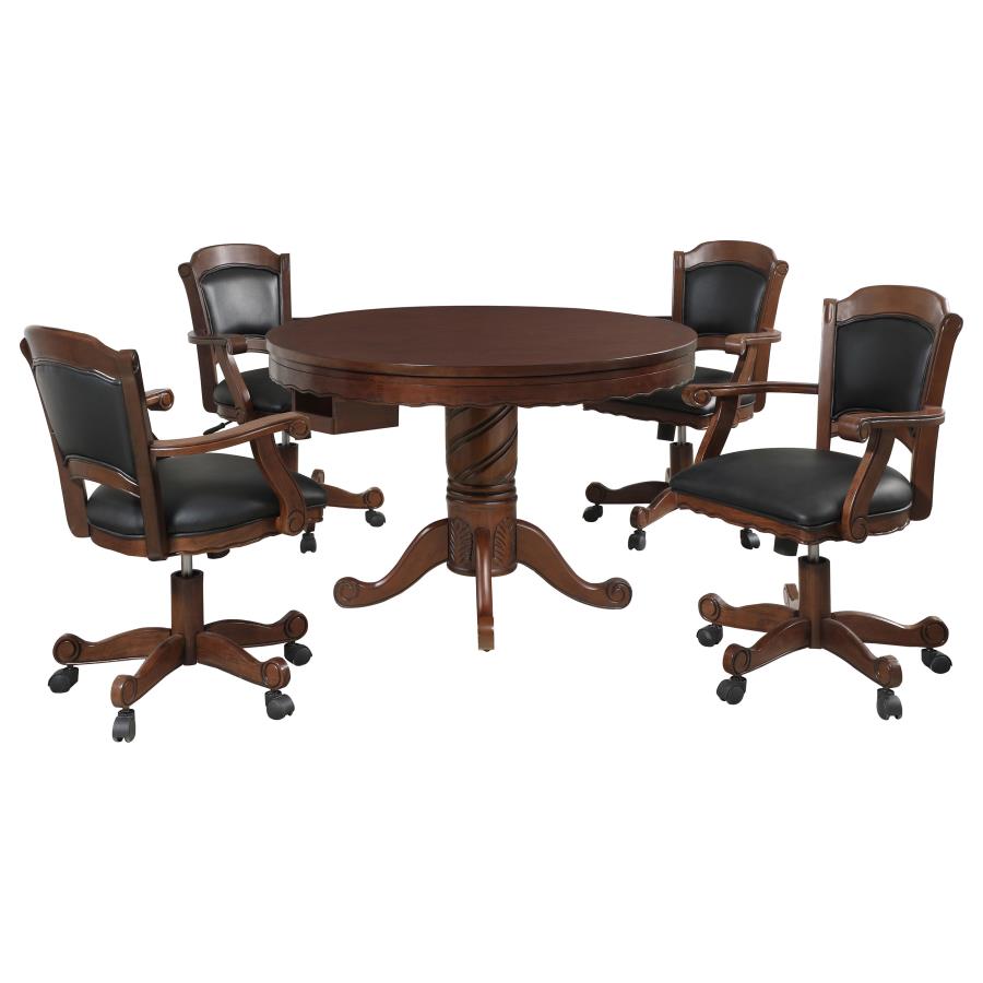 Tobacco 5-Piece Convertible Game & Dining Set